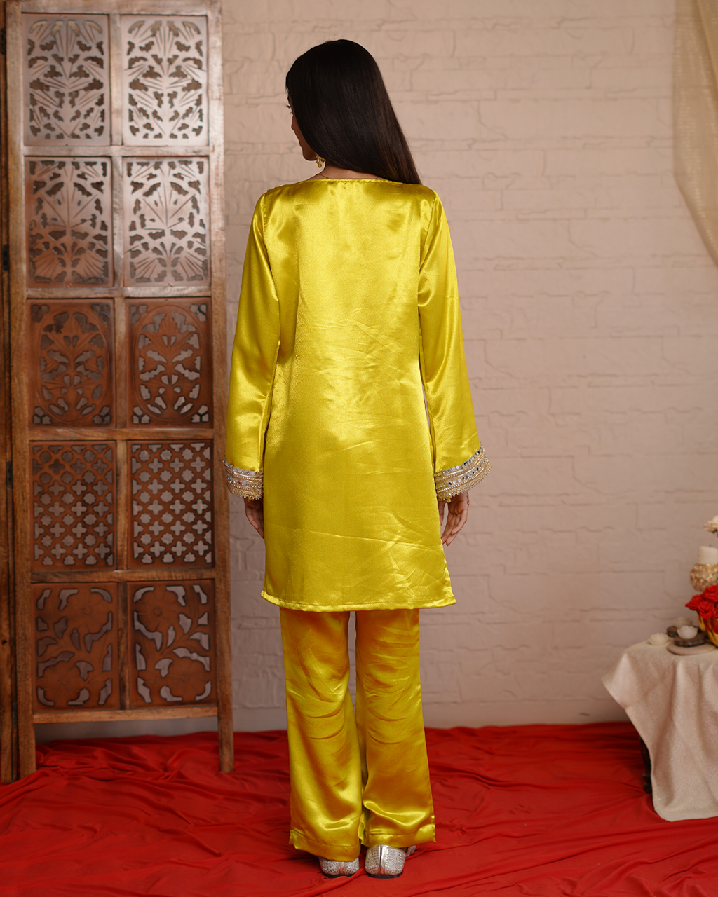 Dhaani Mirror Satin Co-ord Set