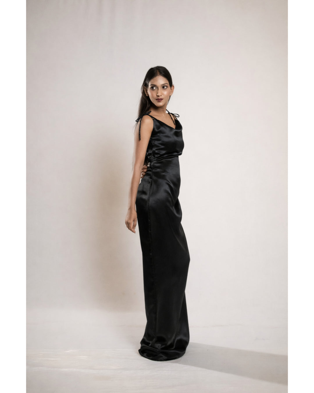 Black Satin Dress