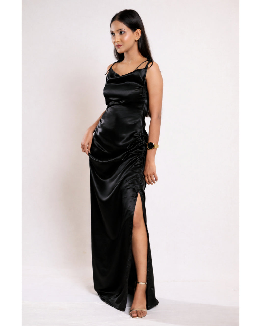 Black Satin Dress