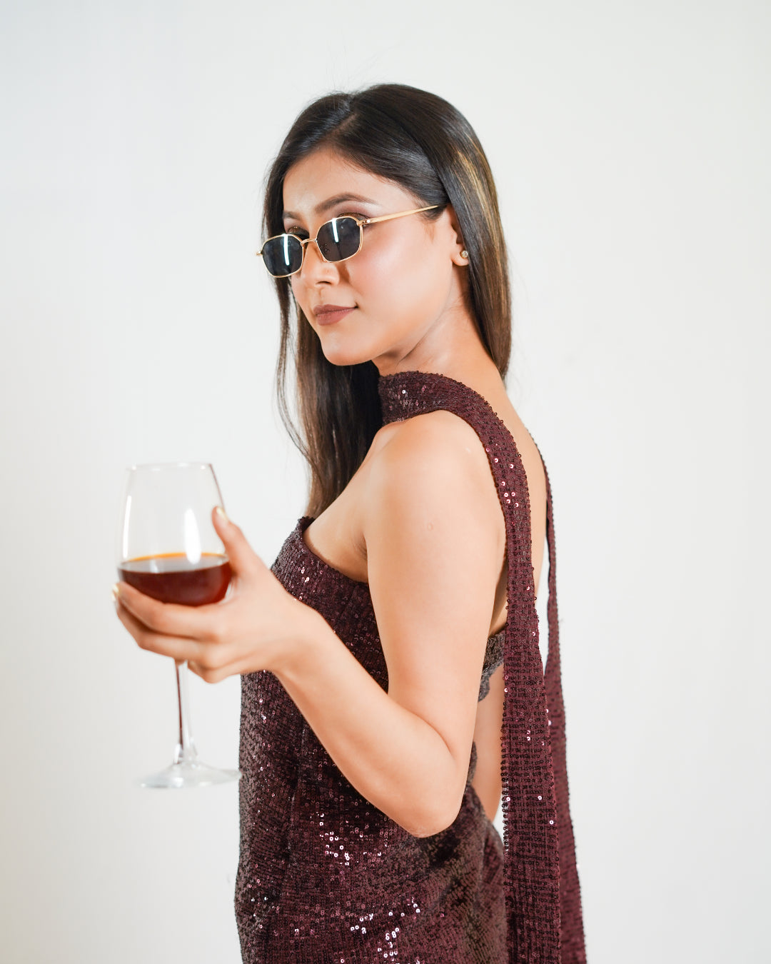 Burgundy Sequin Dress