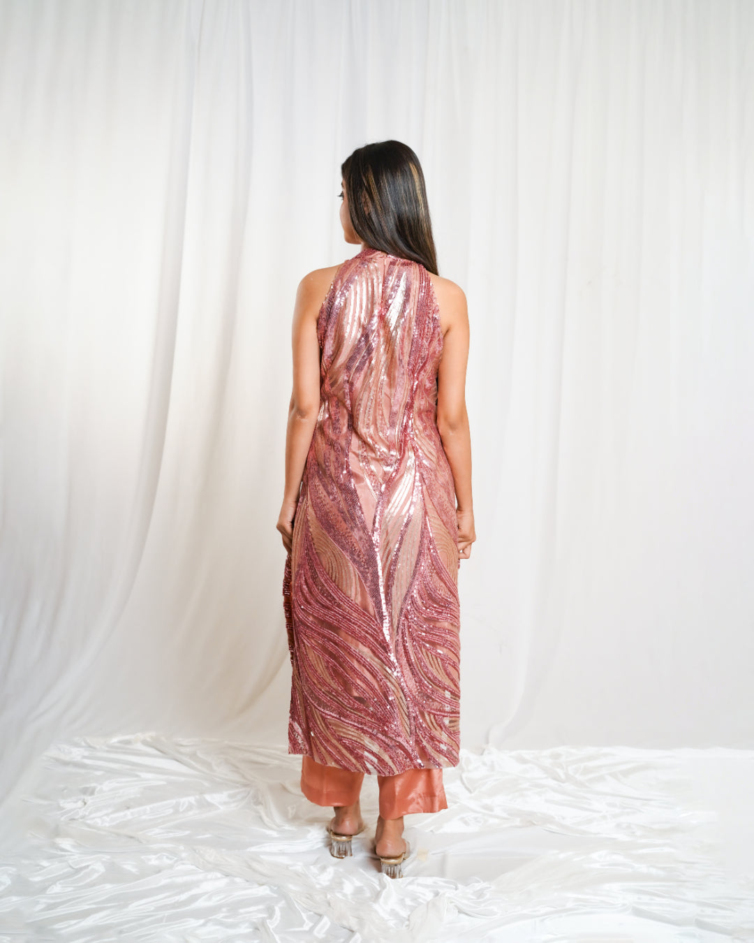 Rose Gold Royale Indo-western Set