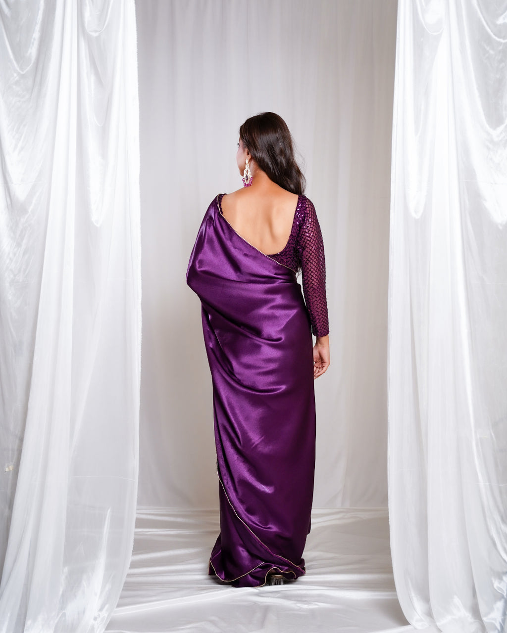Sangria Spark Wine Saree