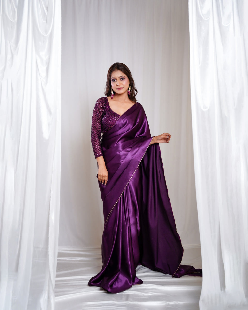 Sangria Spark Wine Saree