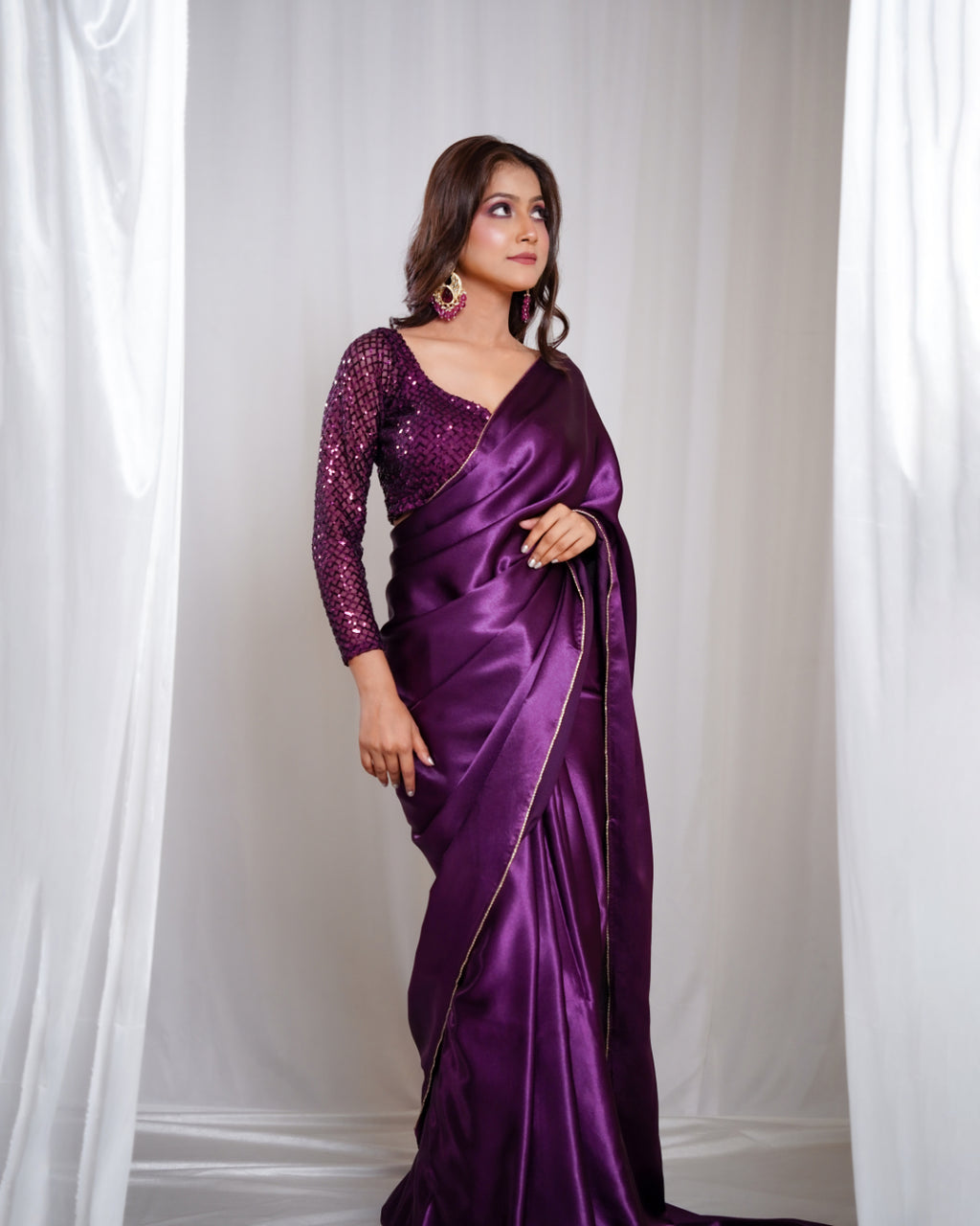 Sangria Spark Wine Saree