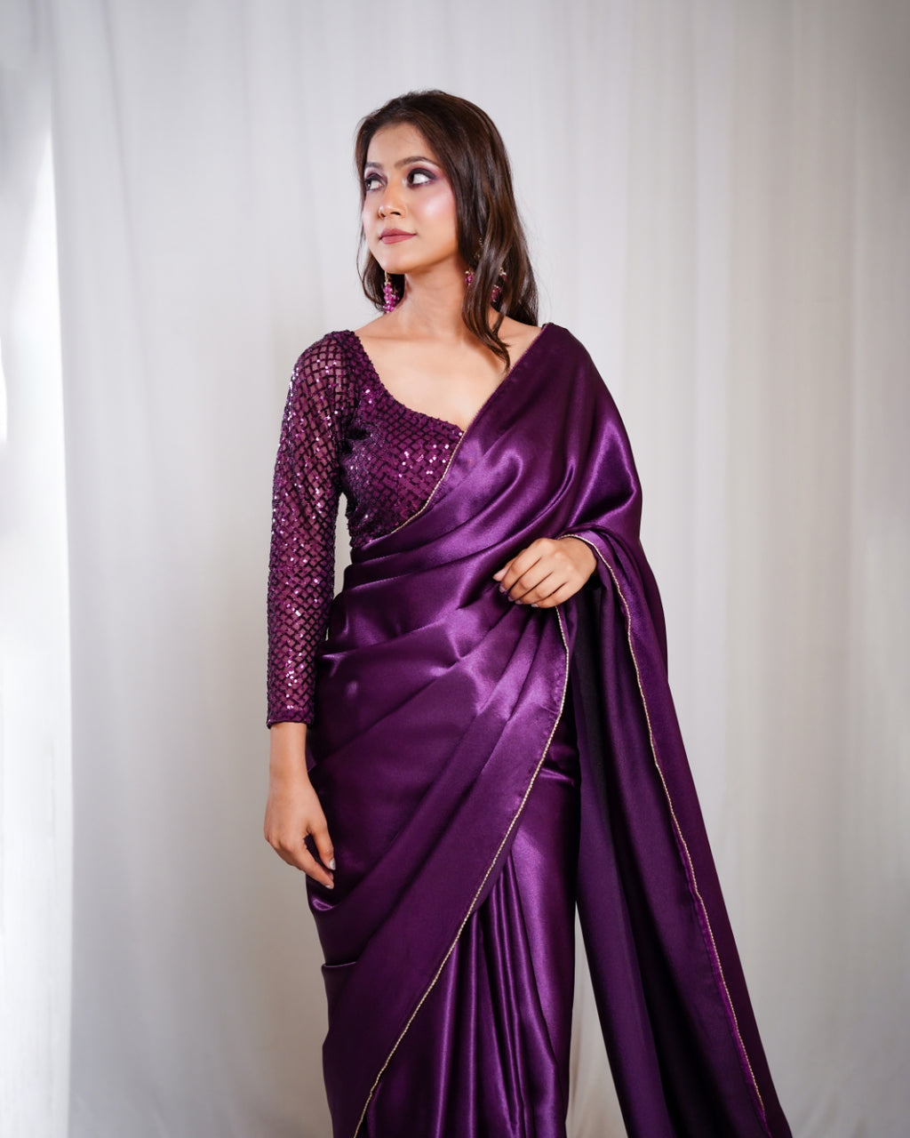 Sangria Spark Wine Saree