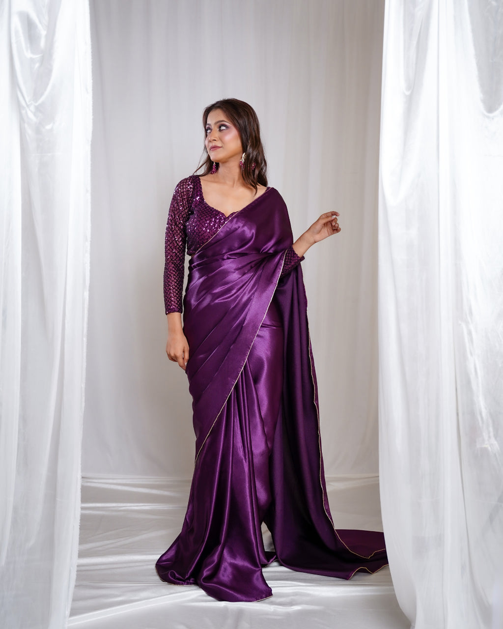 Sangria Spark Wine Saree