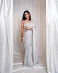 Starlight Silver Sparkle Saree