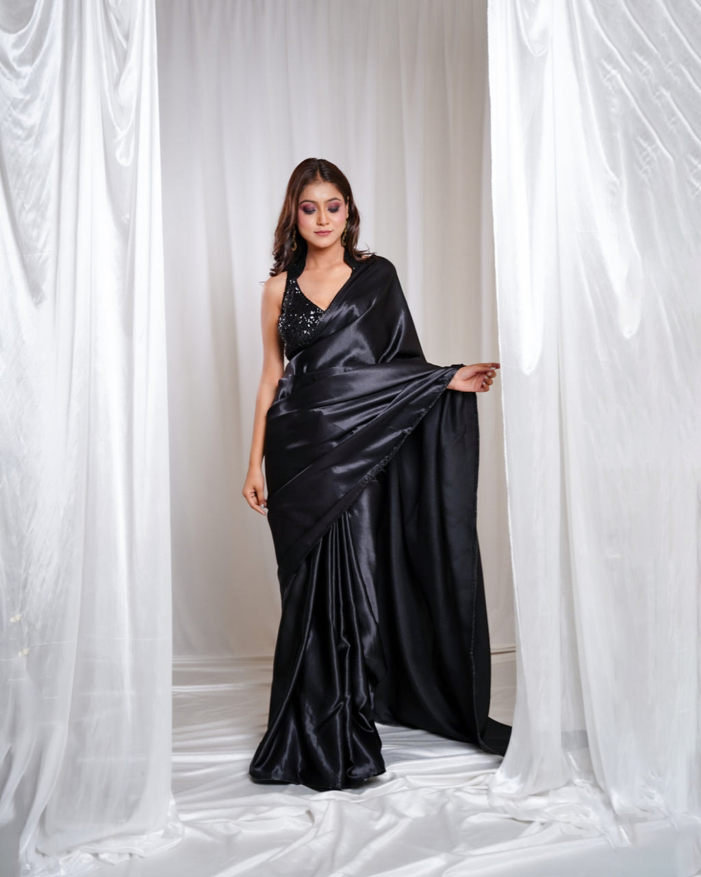Moonlit Muse Black Saree