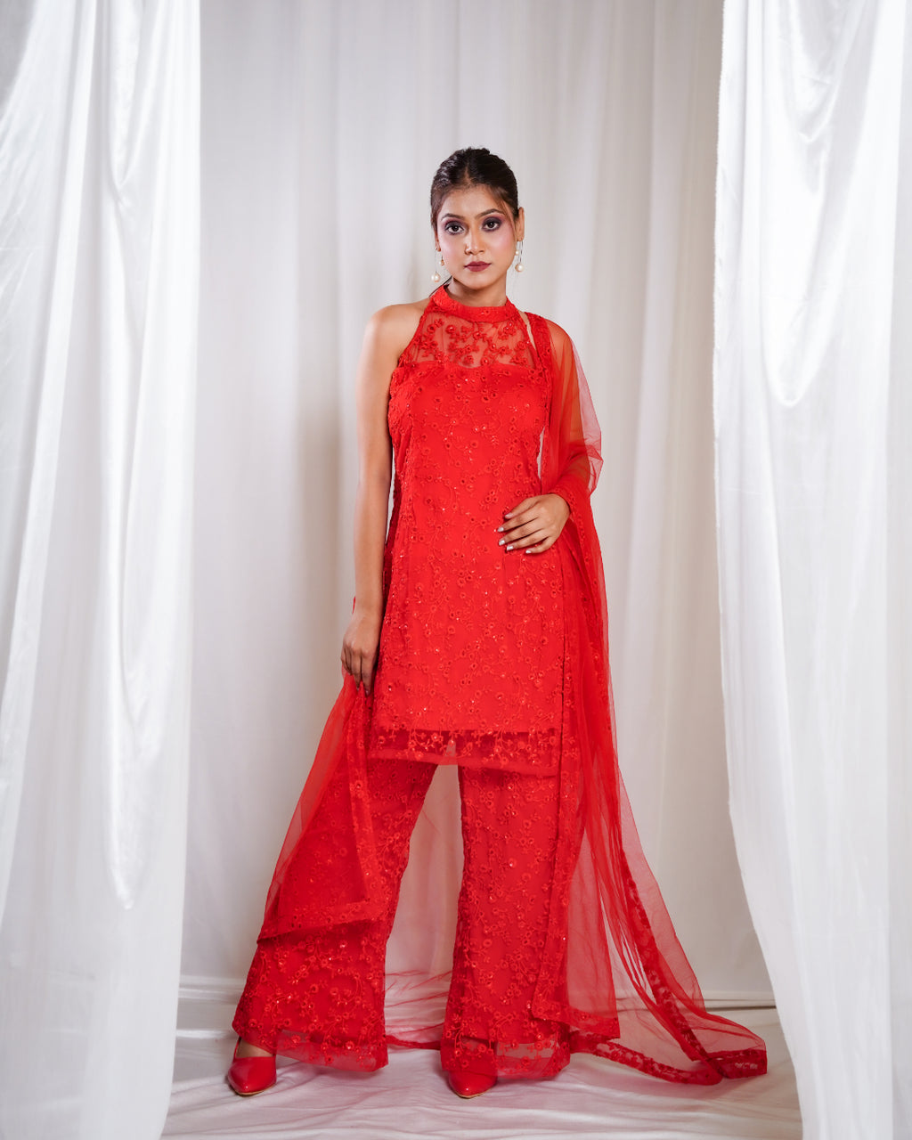 Rose Radiance Indo-western Set