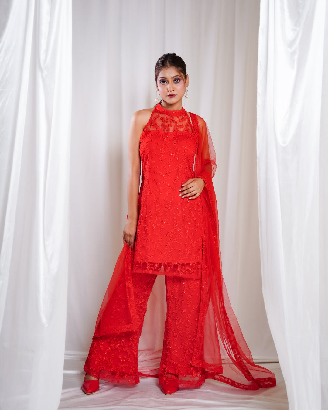 Rose Radiance Indo-western Set