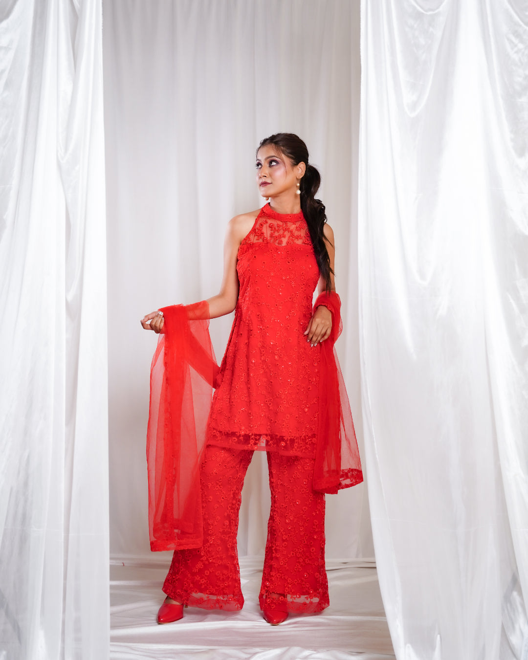 Rose Radiance Indo-western Set