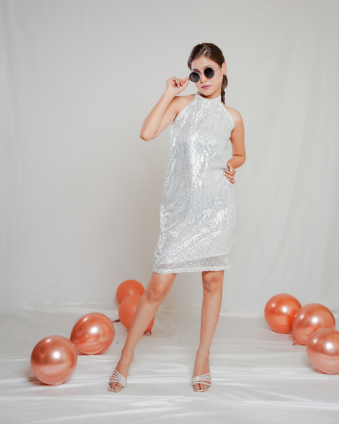 Silver Sequin Dress