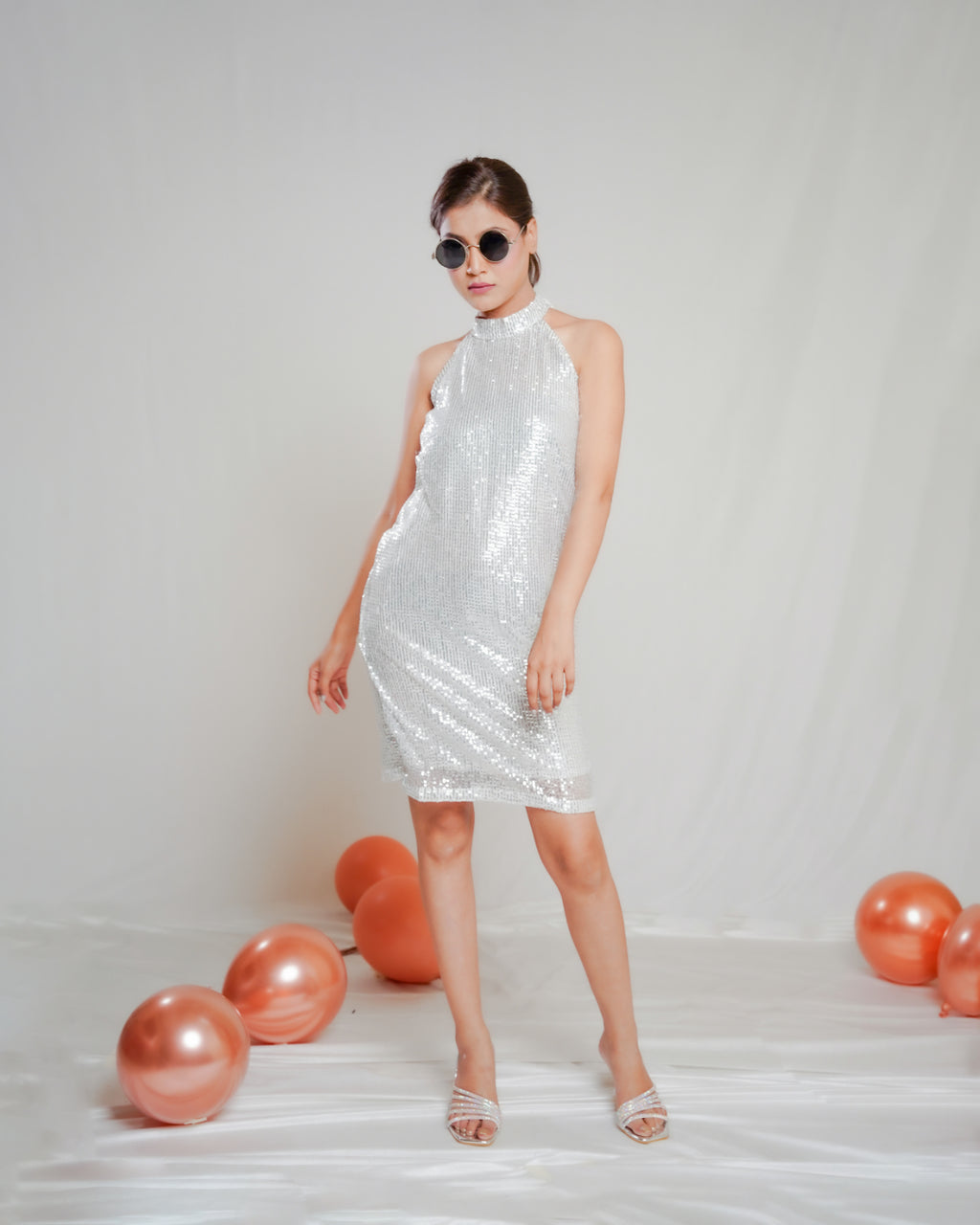 Silver Sequin Dress