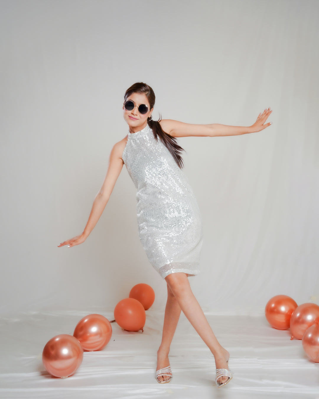 Silver Sequin Dress