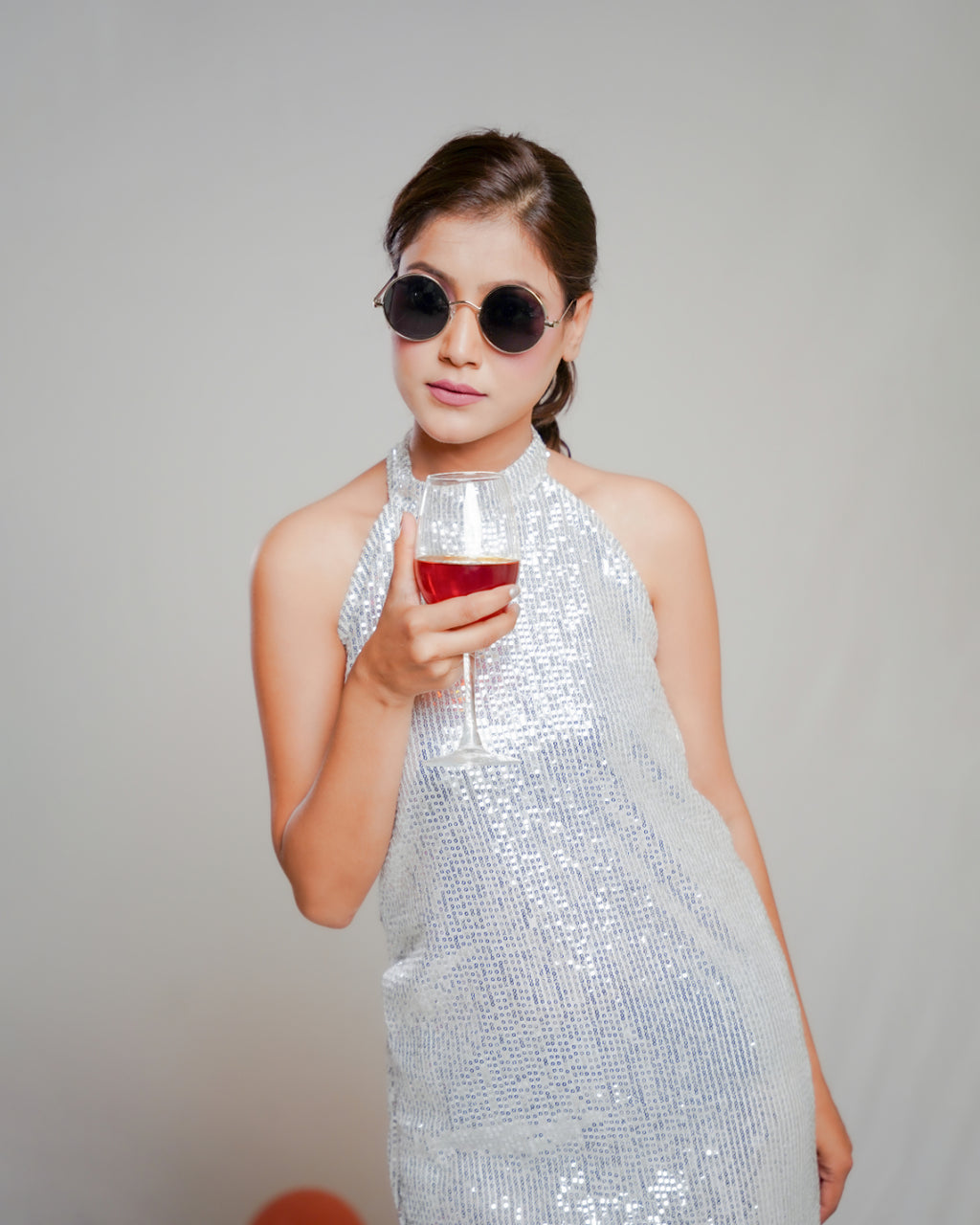 Silver Sequin Dress