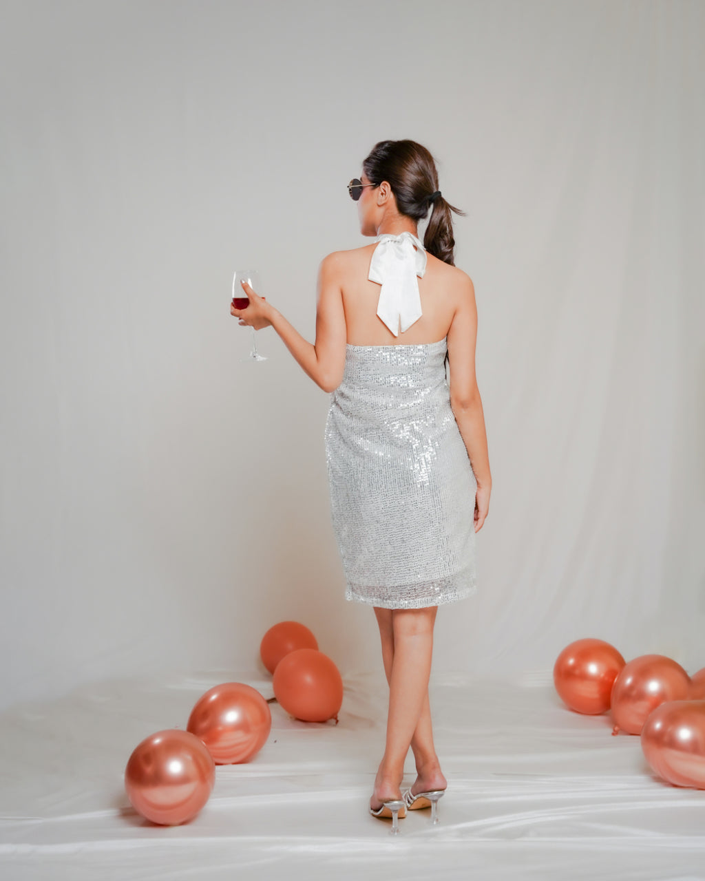 Silver Sequin Dress