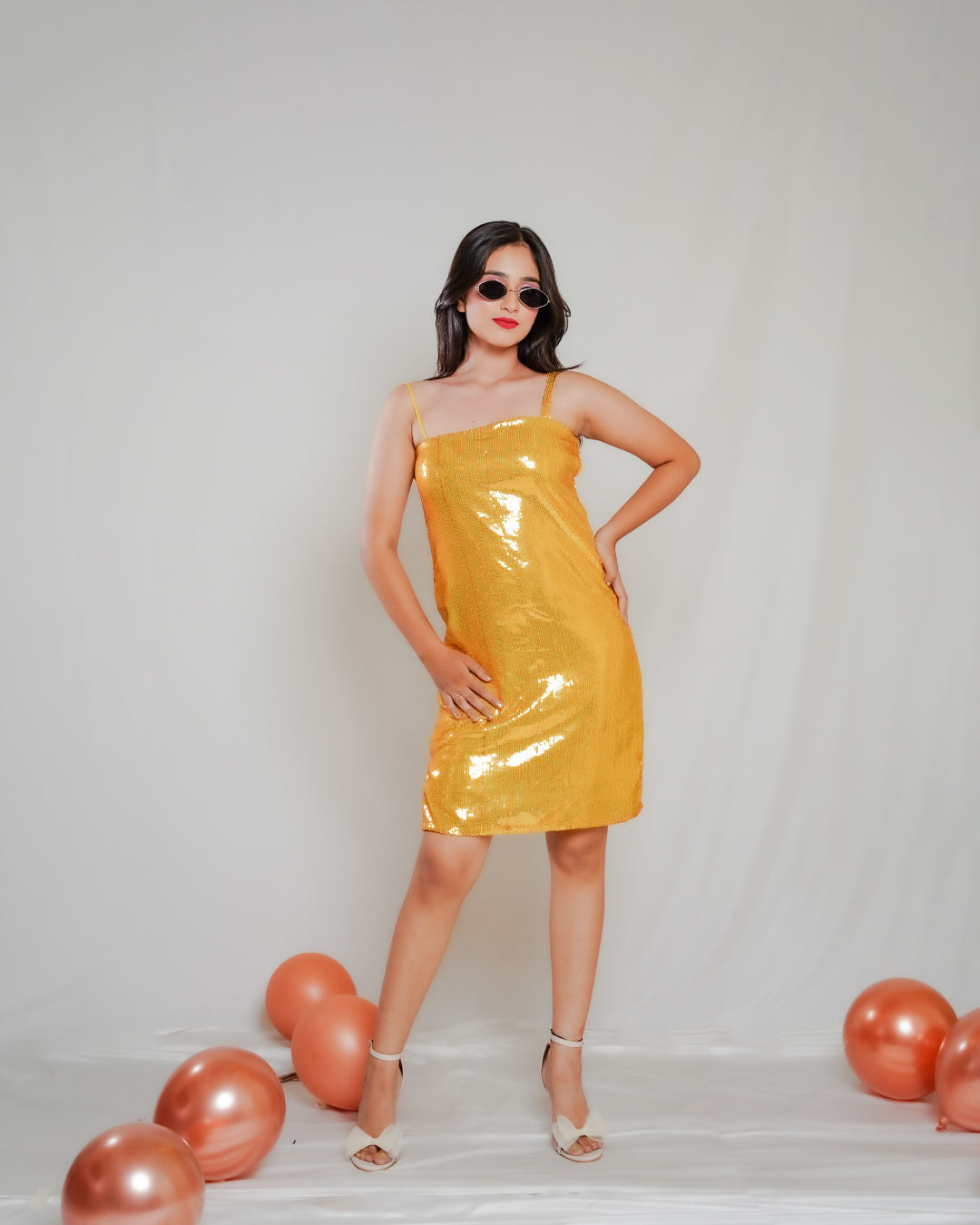 Yellow Sequin Dress