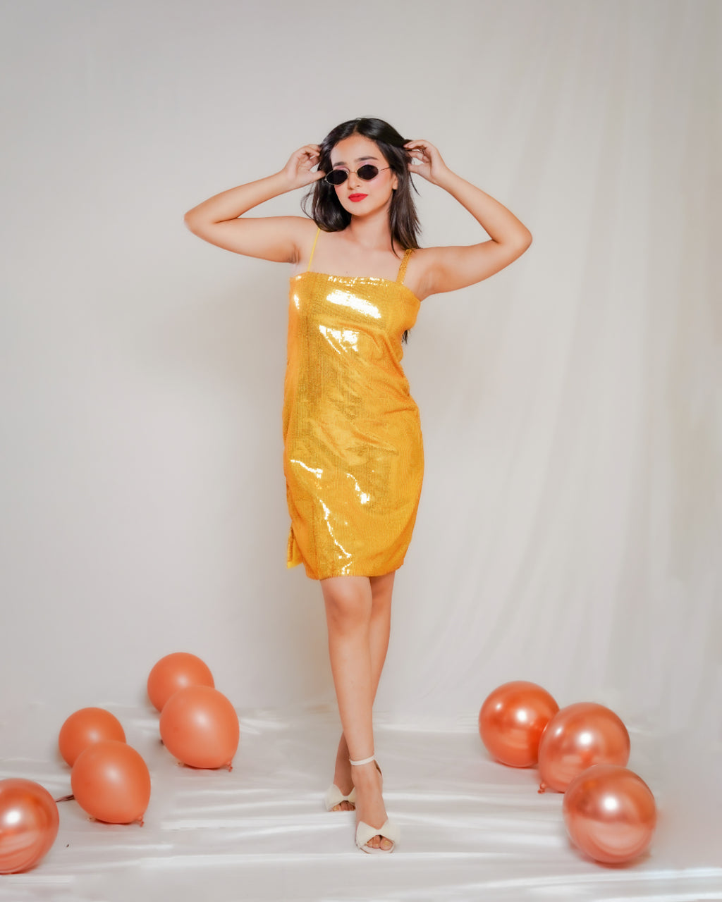 Yellow Sequin Dress