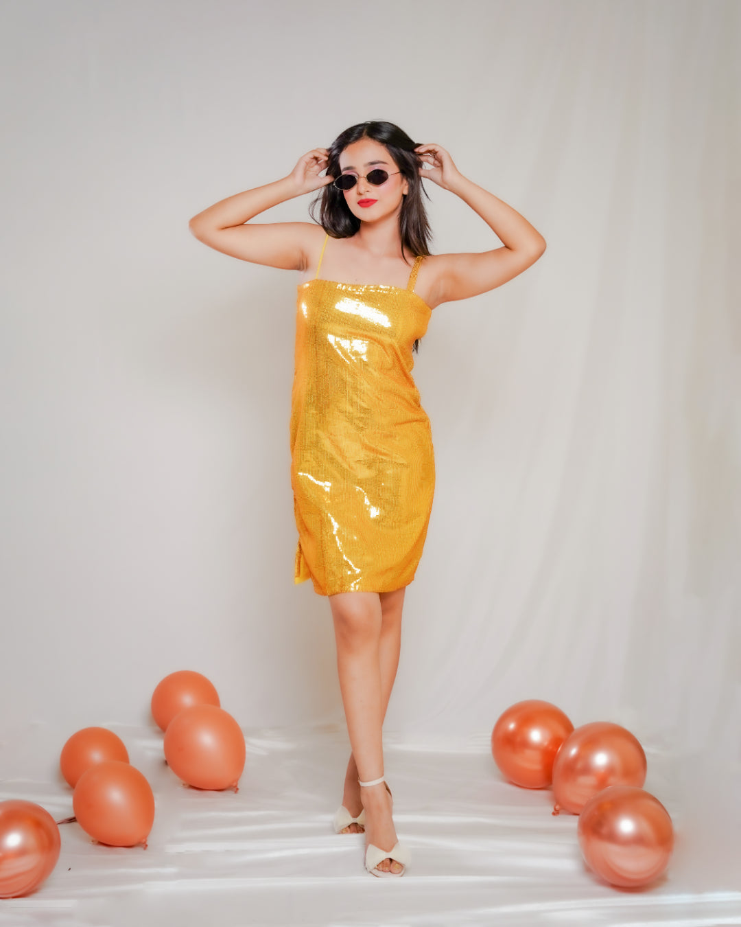 Yellow Sequin Dress
