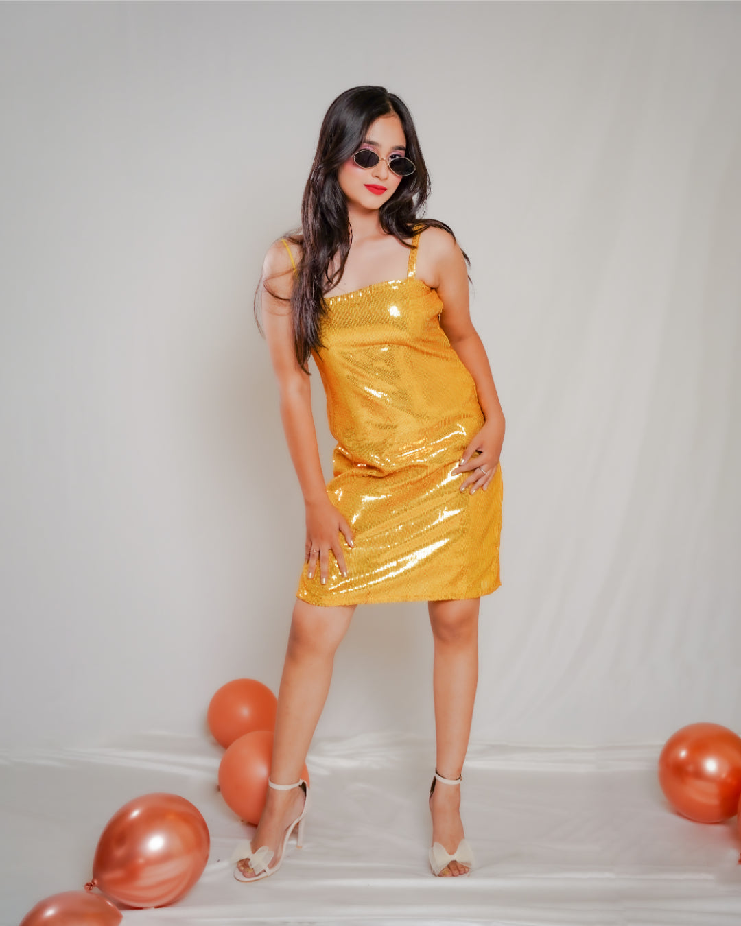Yellow Sequin Dress