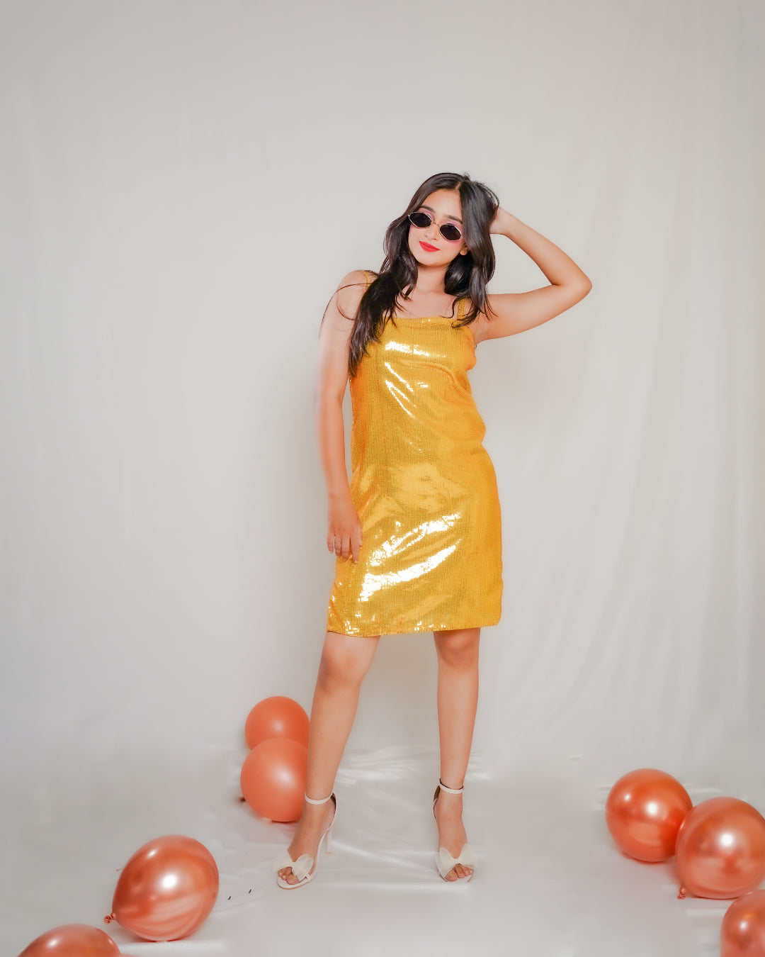Yellow Sequin Dress