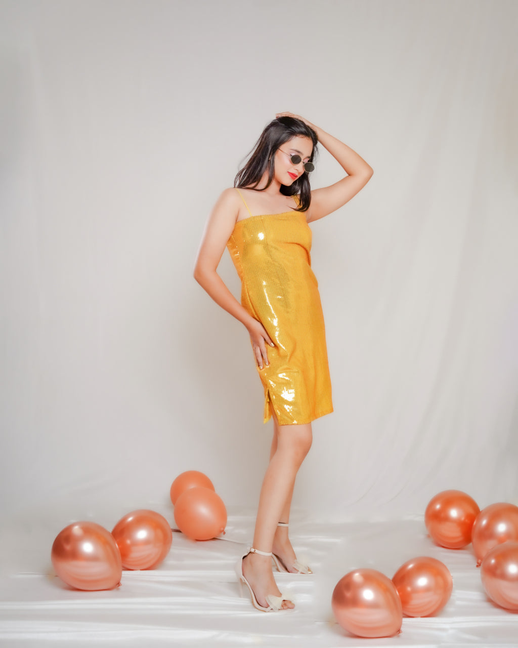 Yellow Sequin Dress