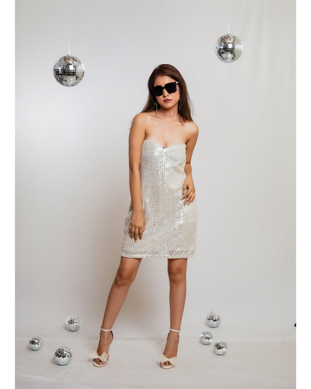 Off - White Sequin Dress