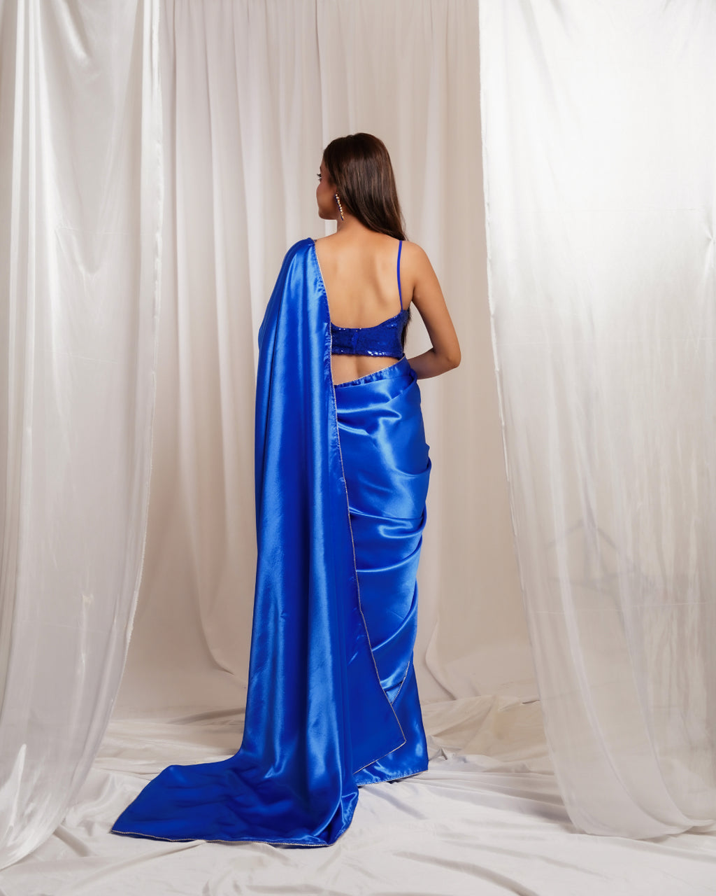 Oceanic Opulence Royal Blue Saree