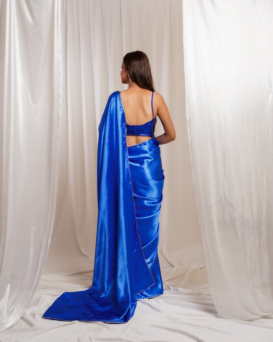 Oceanic Opulence Royal Blue Saree