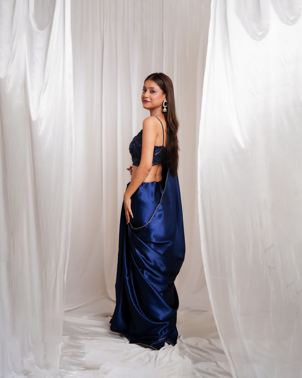 Midnight Muse Navy Blue Saree