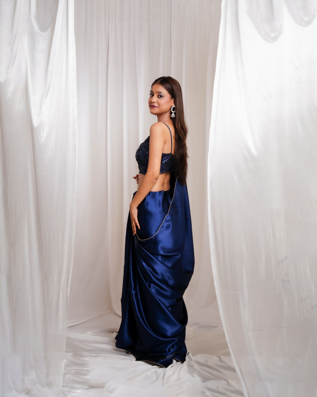 Midnight Muse Navy Blue Saree