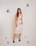 Off-White Slit Sequin Co-ord