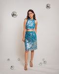 Blue - Silver Sequin Co-ord