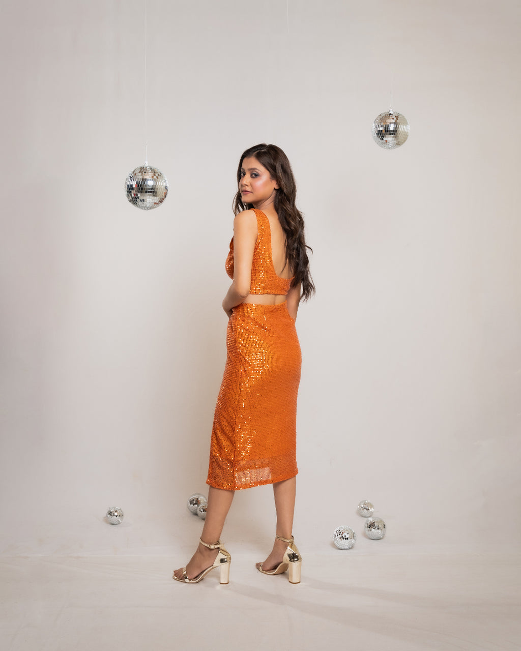 Orange Sequin Co-ord