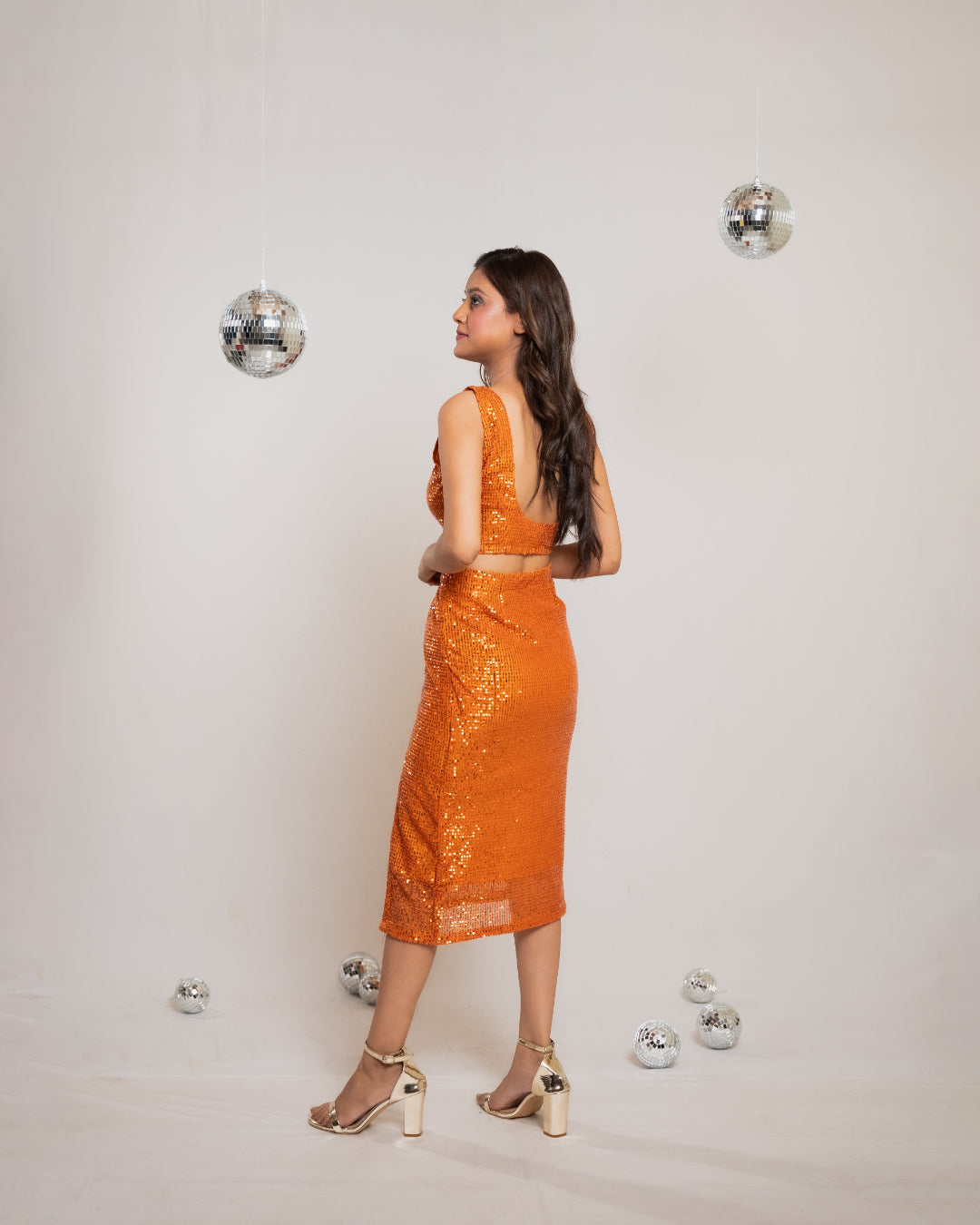 Orange Sequin Co-ord