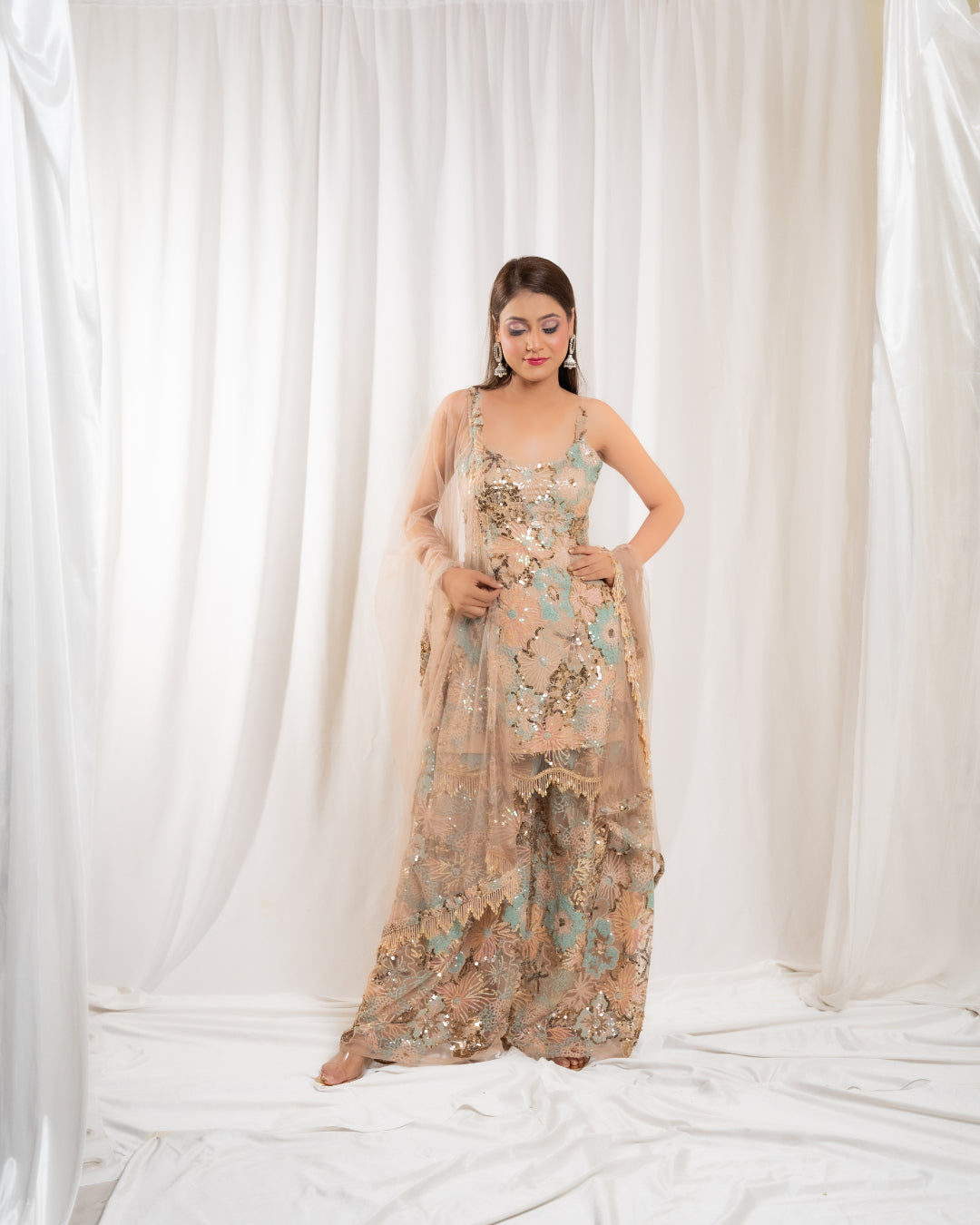 Dusky Dawn Radiance Sharara Set