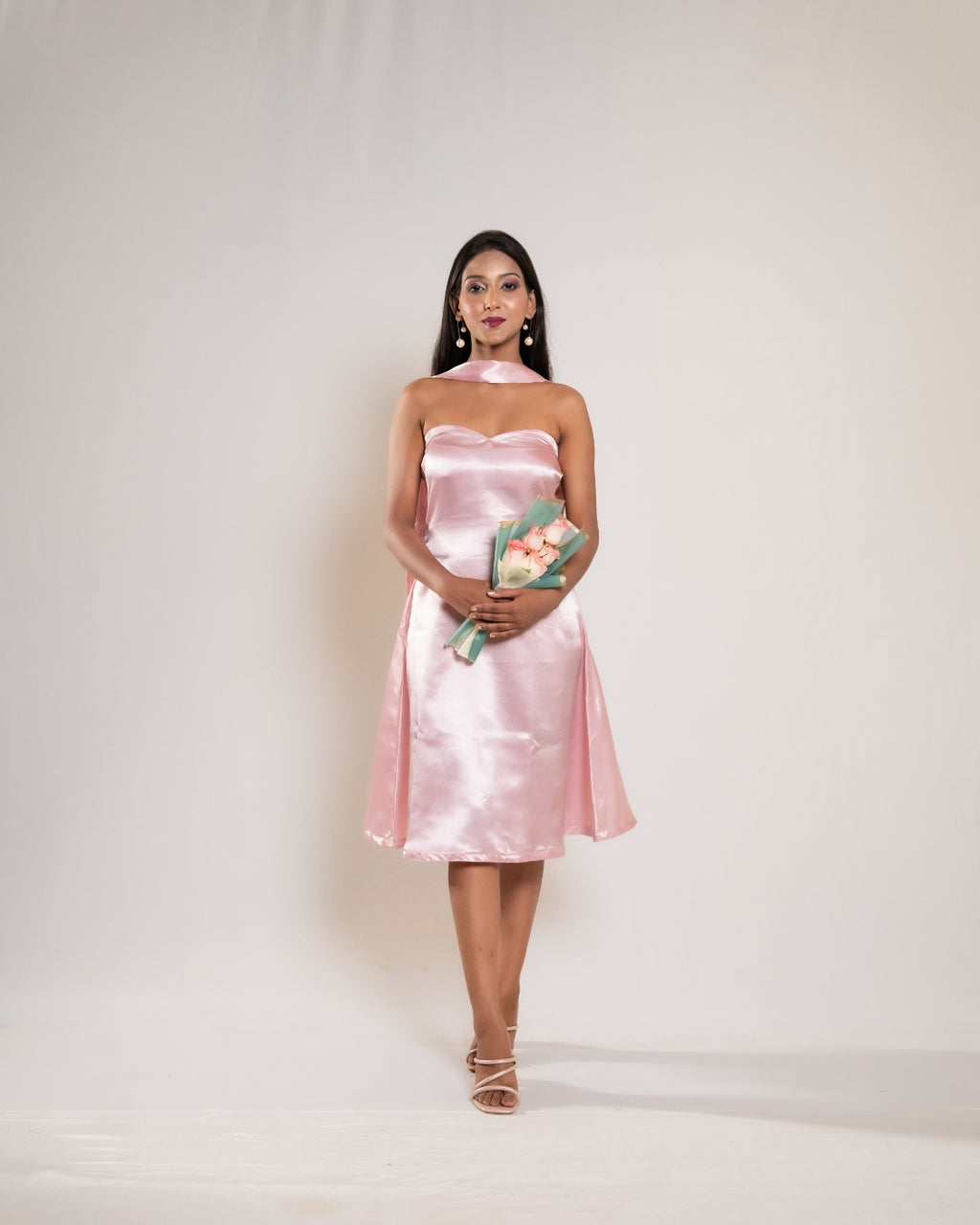 Pastel Pink Satin Frock