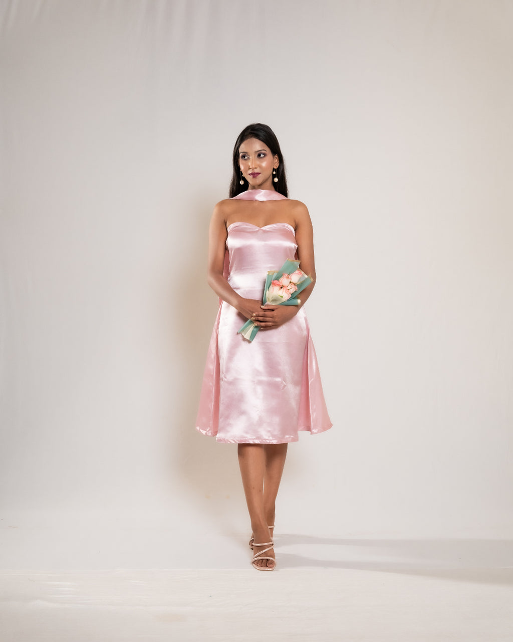 Pastel Pink Satin Frock