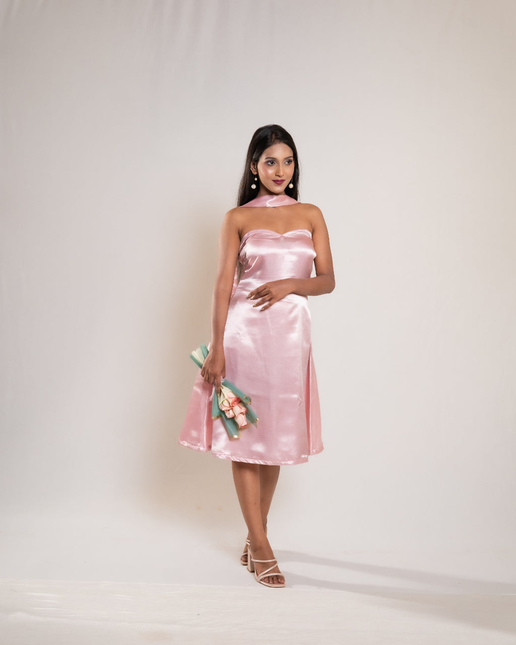 Pastel Pink Satin Frock