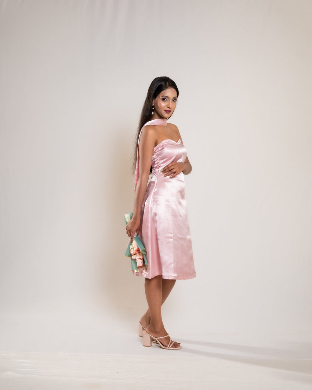 Pastel Pink Satin Frock