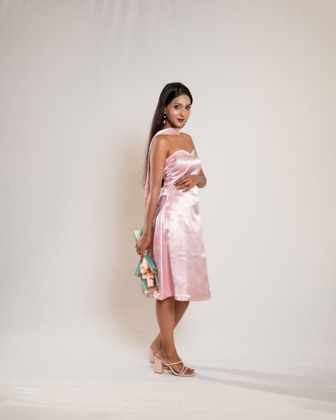 Pastel Pink Satin Frock