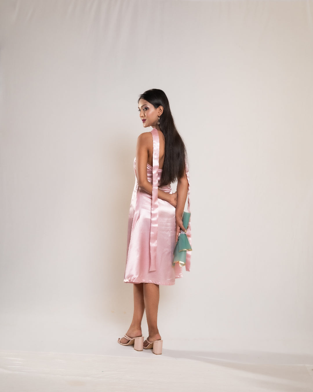 Pastel Pink Satin Frock