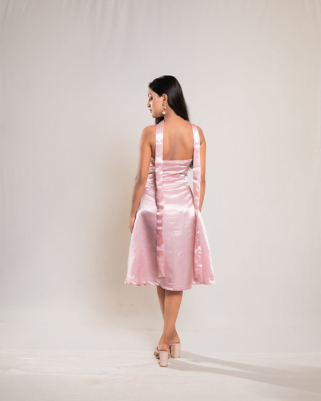 Pastel Pink Satin Frock