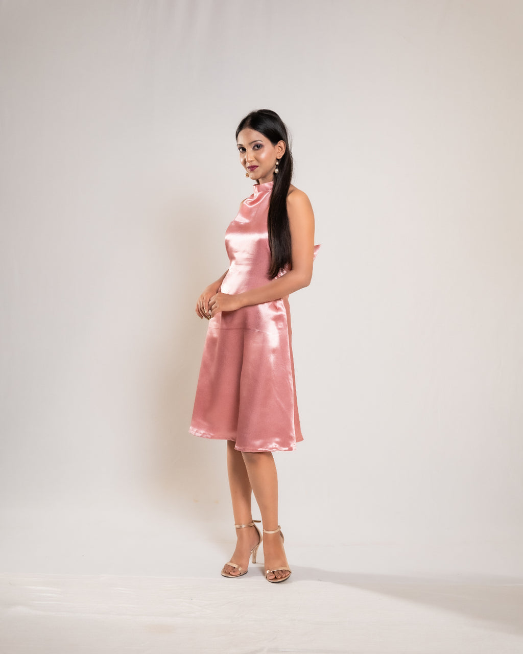 Rose Gold Satin Dress