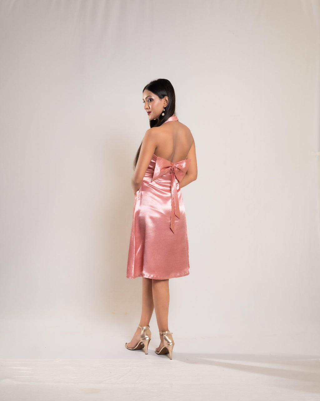 Rose Gold Satin Dress