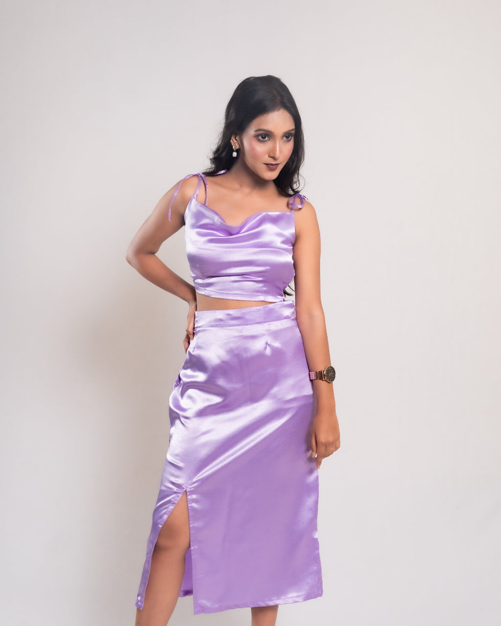 Lavender Satin Co-ord