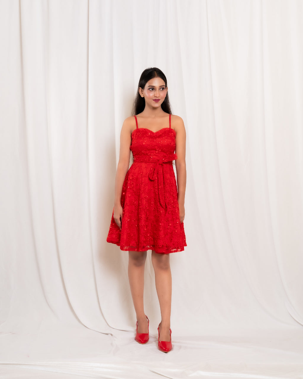 Red Floral Frock