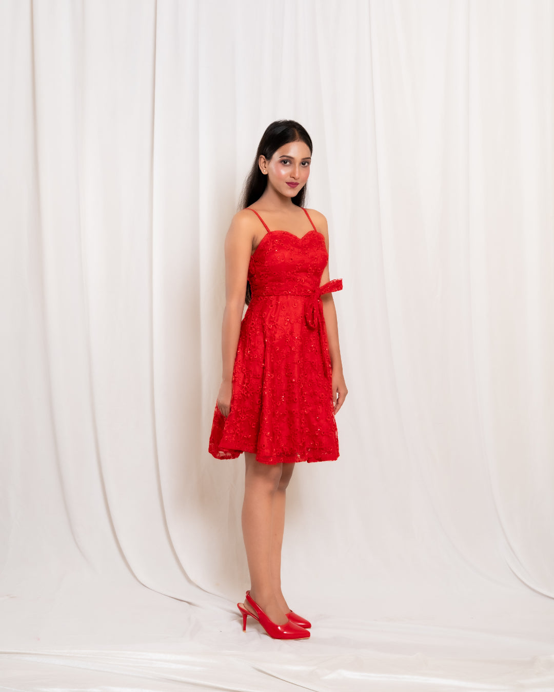 Red Floral Frock