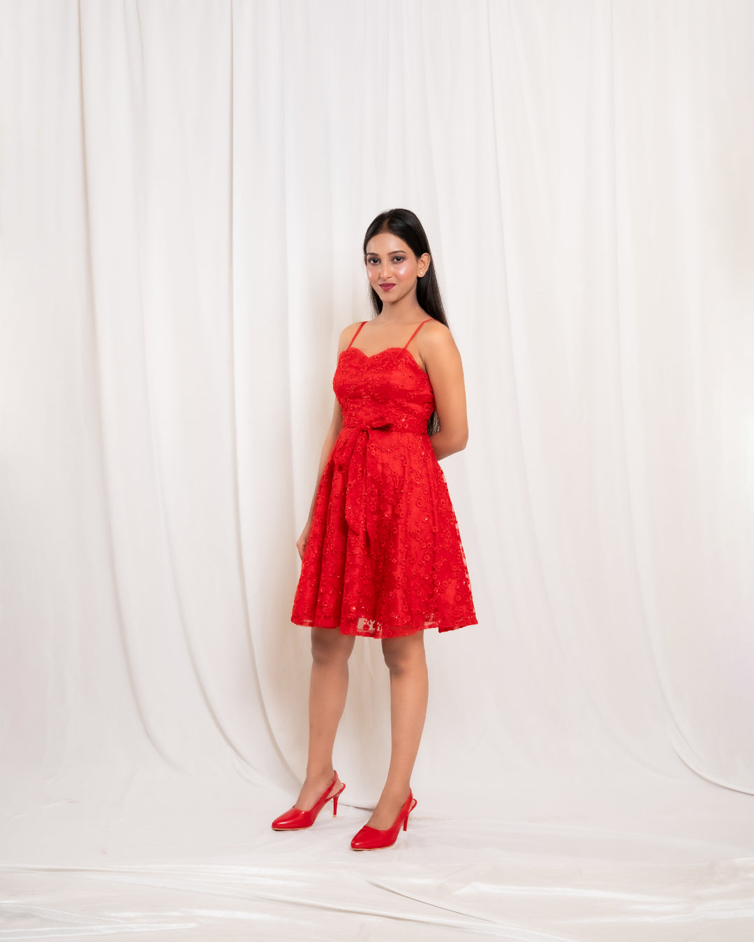 Red Floral Frock