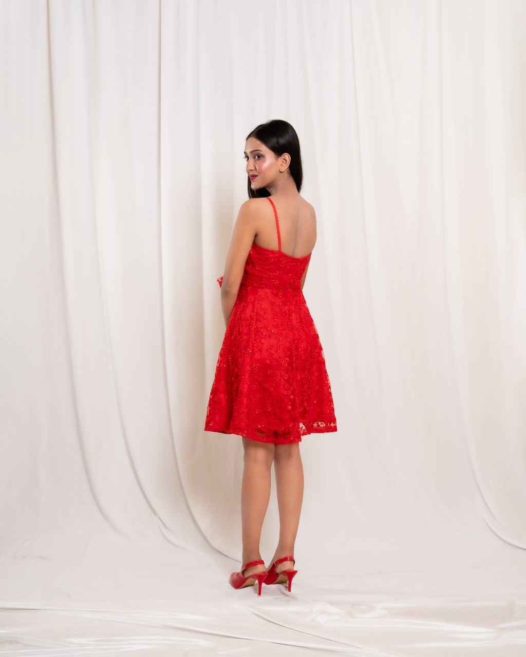 Red Floral Frock